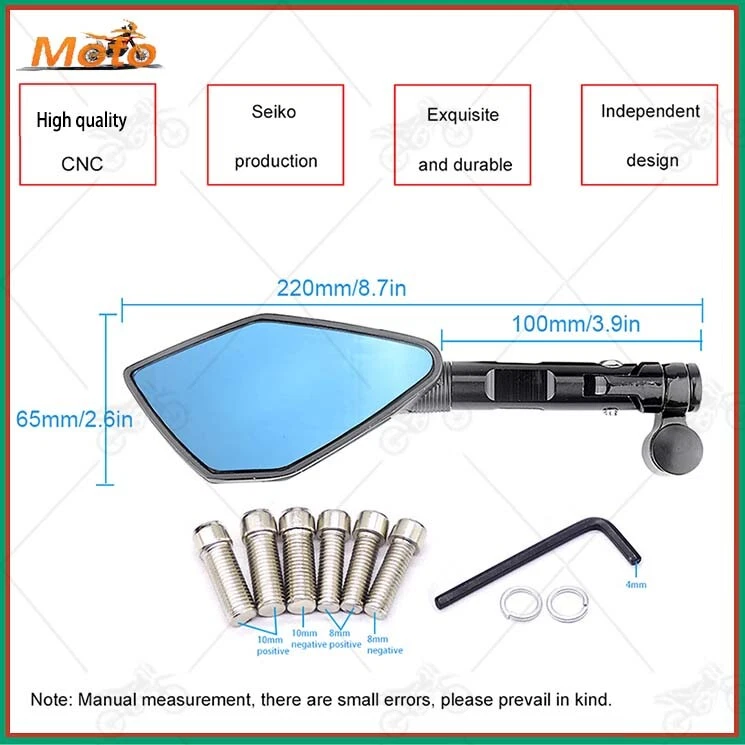 1 pair Motorcycle Rear View Mirrors For Honda CRF250X CRF450R CRF250L/M CRF 250 - Изображение 2 из 4