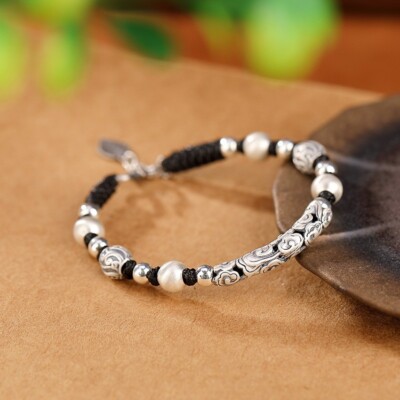 【ALDO】マルチ色ビーズ&チャーム☆Buompietro☆ブレスレット2点 F02 Bracelet with Silver Balls Arch with Clouds 999 Fine