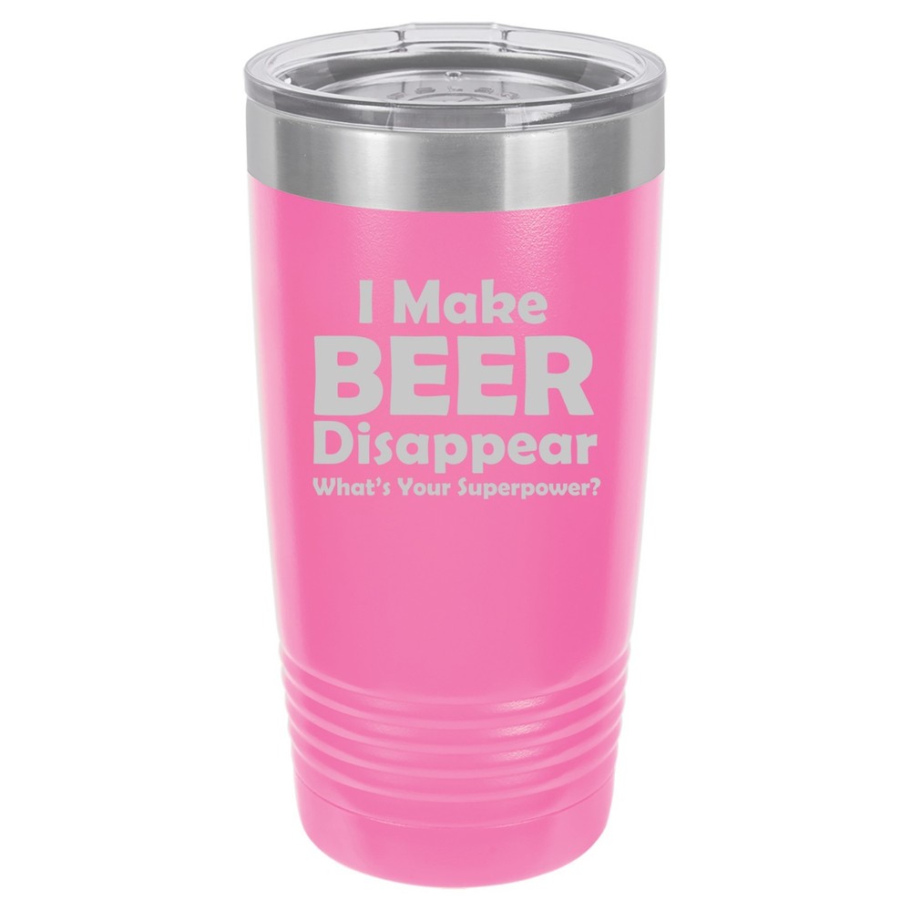 20oz 30oz Travel Mug Funny I Make Beer Disappear Superpower Tumbler