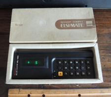 SHARP COMPET ELSI-MATE EL-120 CALCULATOR W/ BOX, Count Trigger, TESTED WORKING
