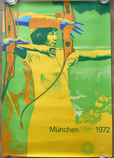 Plakat Poster _ Bogenschießen - Olympiade München Olympia 1972 - DIN A1