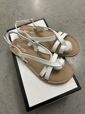 NIB Nine West Women's Strappy Sandal Rowangd Size 6M- Color White Sy