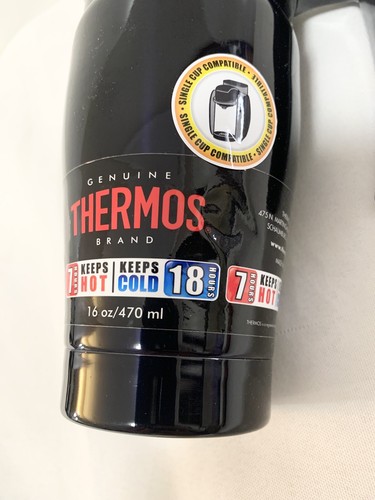 THERMOS King Vacuum Insulated Travel Mug 16 oz Stainless Steel Hot Cold Handle - Picture 8 of 13