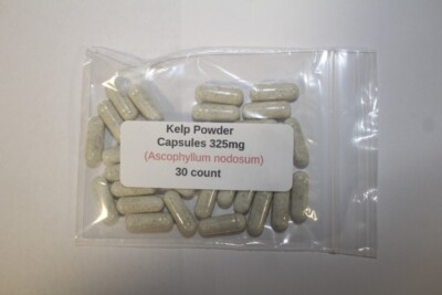 Kelp Powder Capsules (Ascophyllum nodosum) 325 mg - 30 count