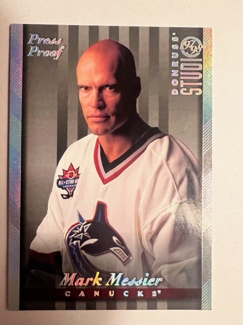 1997-98 Donruss Studio Mark Messier ( Vancouver Canucks ) #9 Press Proof /1000