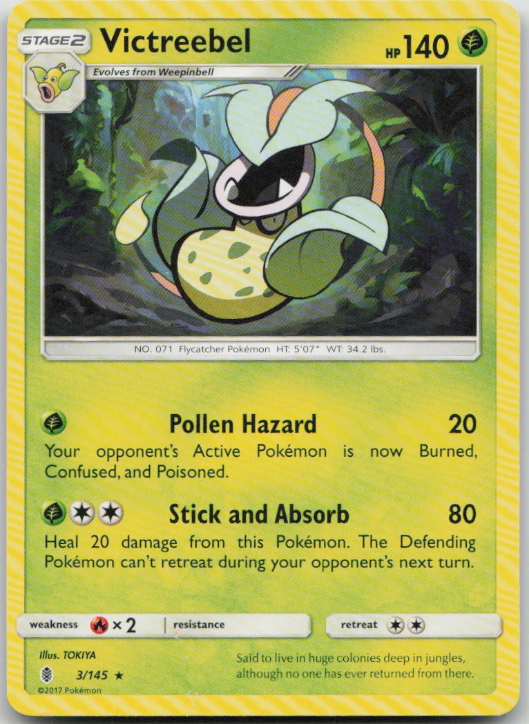 Victreebel 3/145 Guardians Rising Rare Pokemon HP