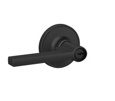 SCHLAGE Residential J54-SOL-622 Solstice Keyed Entry Lever Lock Set Matte Black