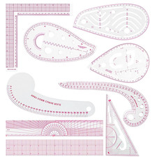 Fashion Clear Metric Sewing Ruler Set,French Curve Pattern Rulers for Beginners,