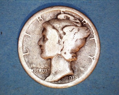 1918-S Mercury Head Silver Dime  **106-6A