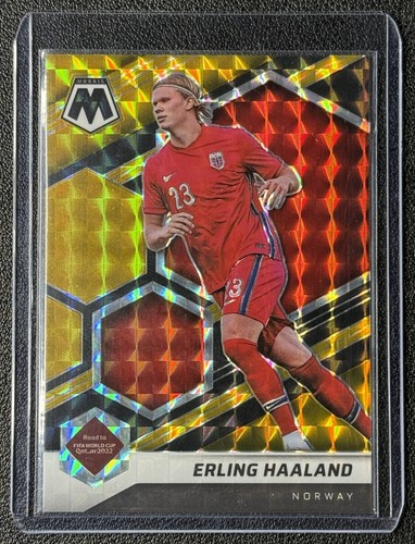 ERLING HAALAND 2021 PANINI MOSAIC WORLD CUP #56 CHOICE BLACK & GOLD PRIZM 3/8