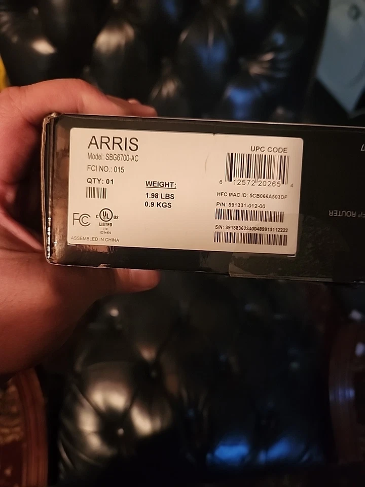 Mod SBG6700-AC Arris Surfboard Cable Módem y Router Wifi sin probar sin cable de alimentación. Foto 3 de 3