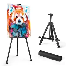 Art Painting Artist Easel Stand Portable Adjustable Aluminum Metal Tripod