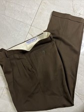Givenchy Triple Pleat Slacks Brown sz 36 made in USA Vintage