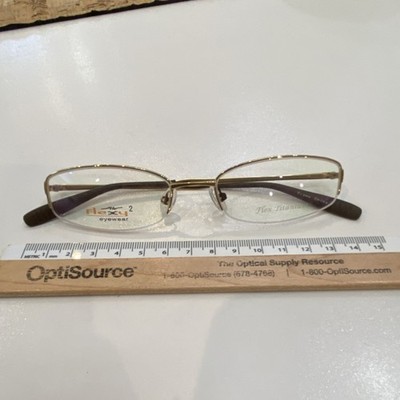 Flexy Eyewear Lindsay Gold Metal Rimless Eyeglasses Unisex Adults 53.19.140