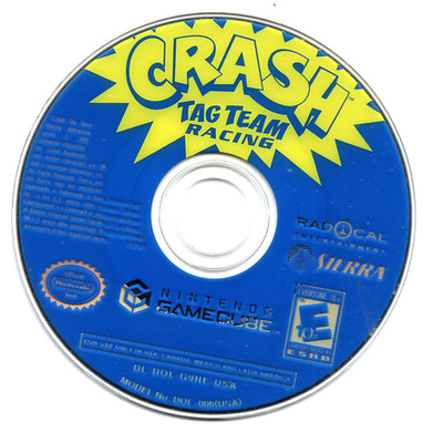 Crash: Tag Team Racing Nintendo GameCube Disc Only Tested Working With Scratches