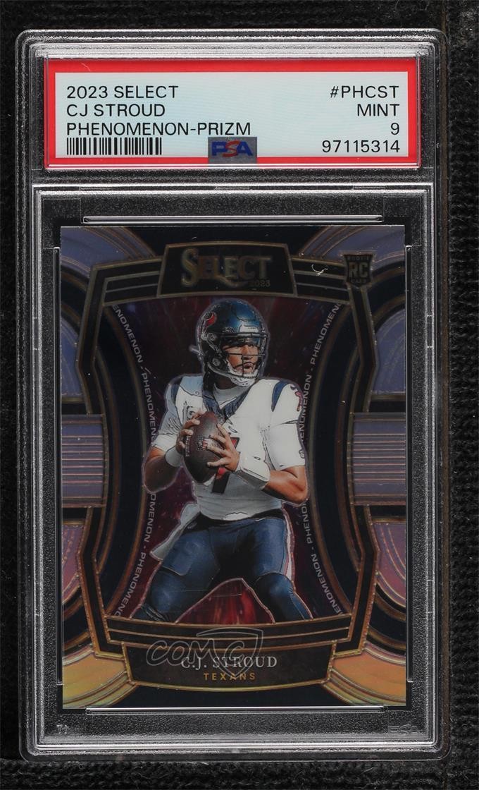 2023 Panini Select Phenomenon Silver Prizm CJ Stroud #PH-CST PSA 9 MINT 12d4
