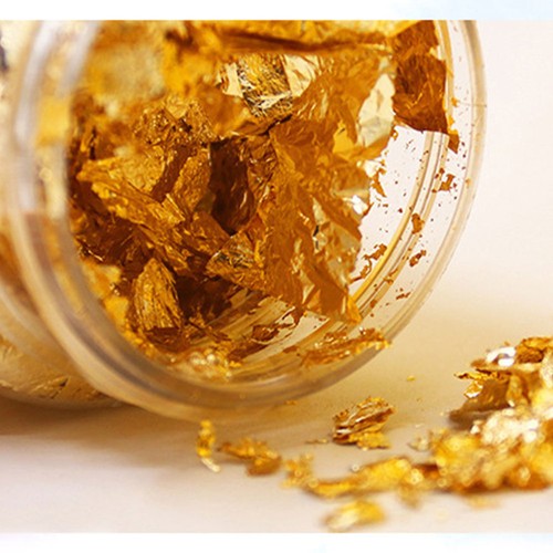 Broken Nail Art Gold Foil Manicure Charms Decorations Sequins Stickers - Picture 4 of 11