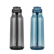 REDUCE Water Bottle – Hydrate Water Bottle, 50oz – Hygienic Flip Top Lid 2 Pack