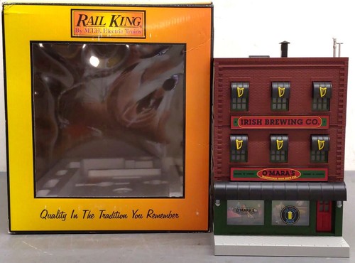 MTH 30-90052 O Assembled Irish Brewing Co edificio de 3 pisos con escape de incendios LN | Condition: Used