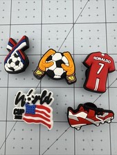 Jibbitz Shoe Charms Lot for Crocs Cute Soccer Futbol Theme