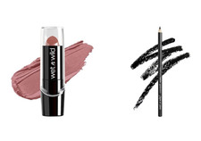 wet n wild Silk Finish Lipstick Dark Pink Frost & Eyeliner Baby's Got Black