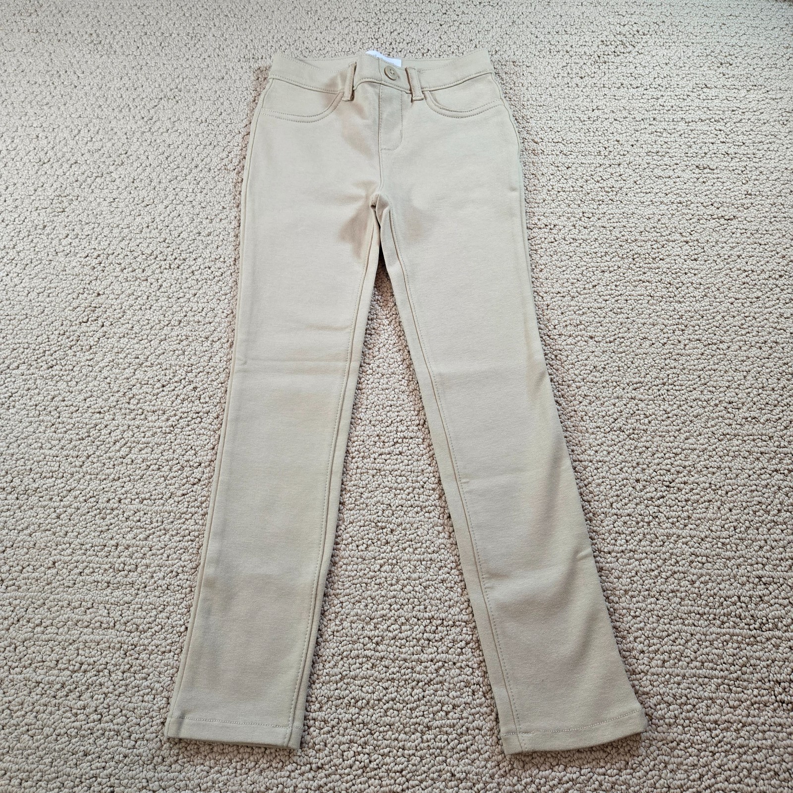 The Children's Place Girls 6x/7 Slim Khaki Pull On Jeggings NWT