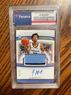 Ja Morant Autographed Worn-Jersey Card - Clutch Factor Signatures 03/10