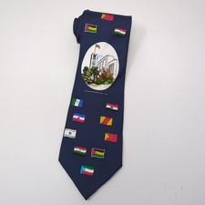 Harlequin London Ethiopian Parliament 1995 Vintage 100% Silk Mens Neck Tie
