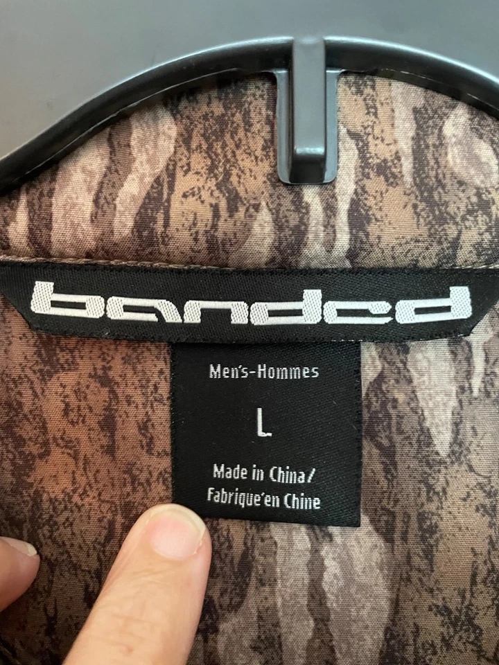 Abrigo camuflado con bandas para hombre L roble musgo fondo caza caparazón suave resistente al agua Foto 4 de 4