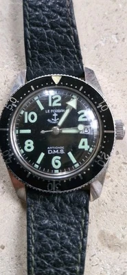 Rare montre militaire de plongée le forban securite mer 15 ATM D.M.S. acier - Photo 1/3