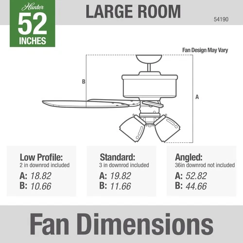 52" Hunter Bennett 3-Light LED Brushed Nickel Ceiling Fan with Remote - Picture 7 of 10
