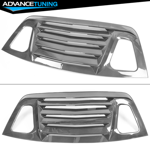 For 08-23 Dodge Challenger Carbon Fiber Print Rear Window Louver Sun Shade Cover - Bild 2 von 5