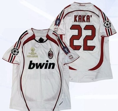 adidas AC Milan Kaka #22 White Jersey UEFA Champions League Final 2007