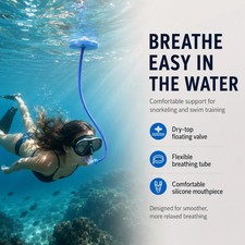 Full Dry Snorkel 1m 2m 3m Silicone Mouthpiece Foldable Anti Choking Diving Scuba
