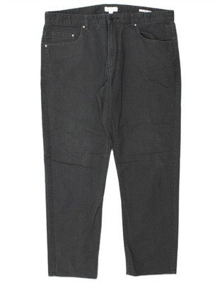 CALVIN KLEIN Mens Slim Fit Casual Trousers W36 L28 Grey Cotton BY23