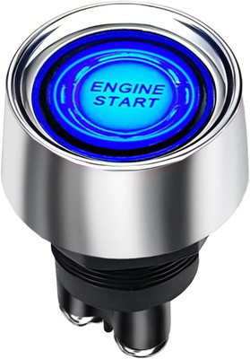 Start Switch 12v DC 50A Blue Car Start Engine Button Stater， Push Button Light S