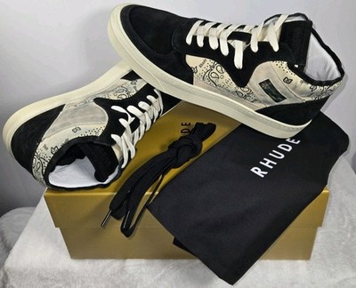 Rhude Cabriolets Bandana - Black Cream Made in Italy Men's Size 13 US-12 UK NIB