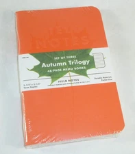 Field Notes Autumn Trilogy Ruled Paper Memo Book 3-Pack DDC FNC-44 2019 Leaves