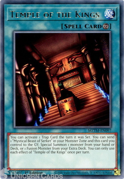 MZTM-EN097 Temple of the Kings : Rare 1st Edition Mint YuGiOh Card