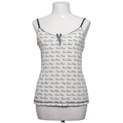 Gina Tricot, Pyjamaoberteil, Größe: M, Weiß/Schwarz, Print, Damen #SSL