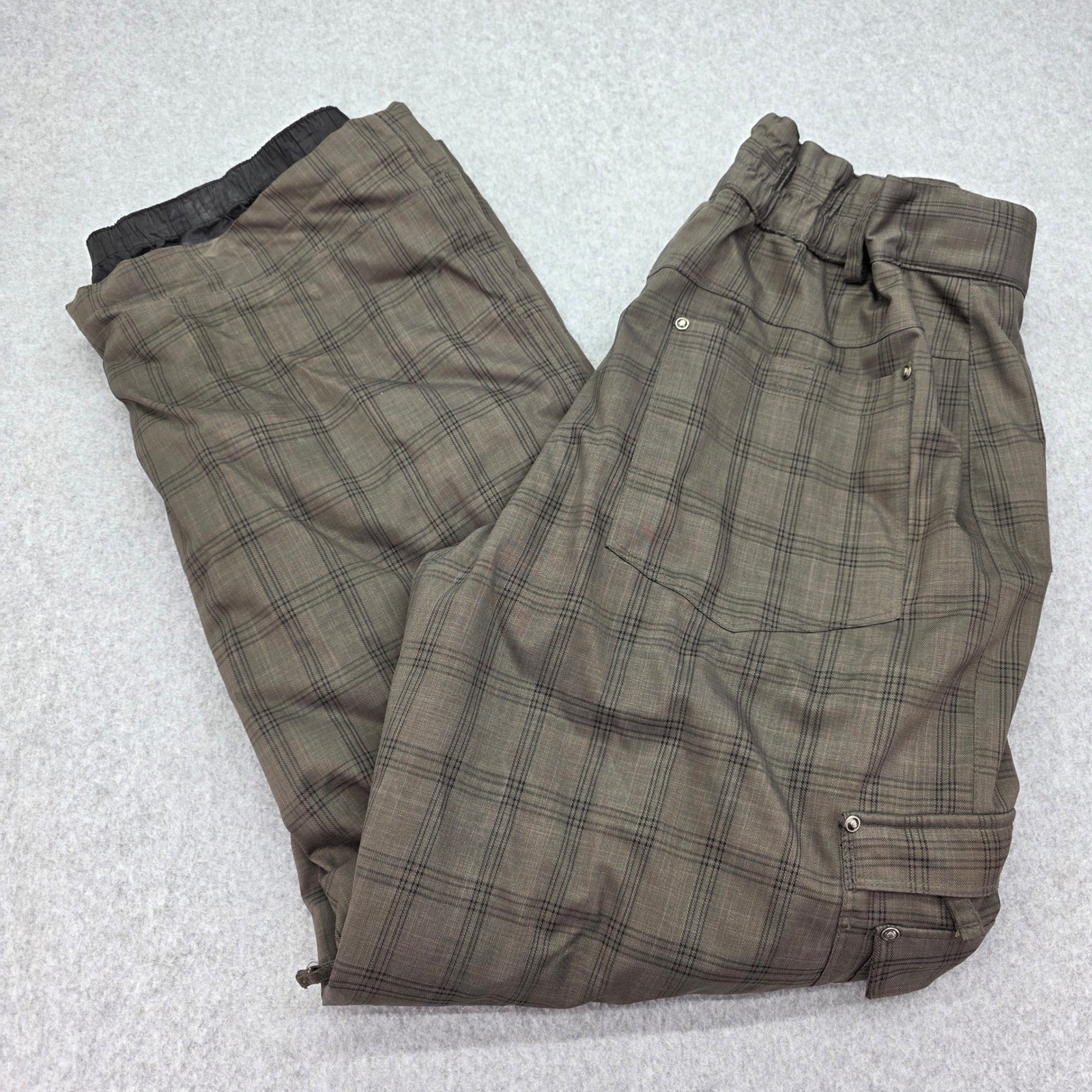 Body Glove Men's Size Large Plaid Snowboard Ski Pants Waterproof Insulated Cargo