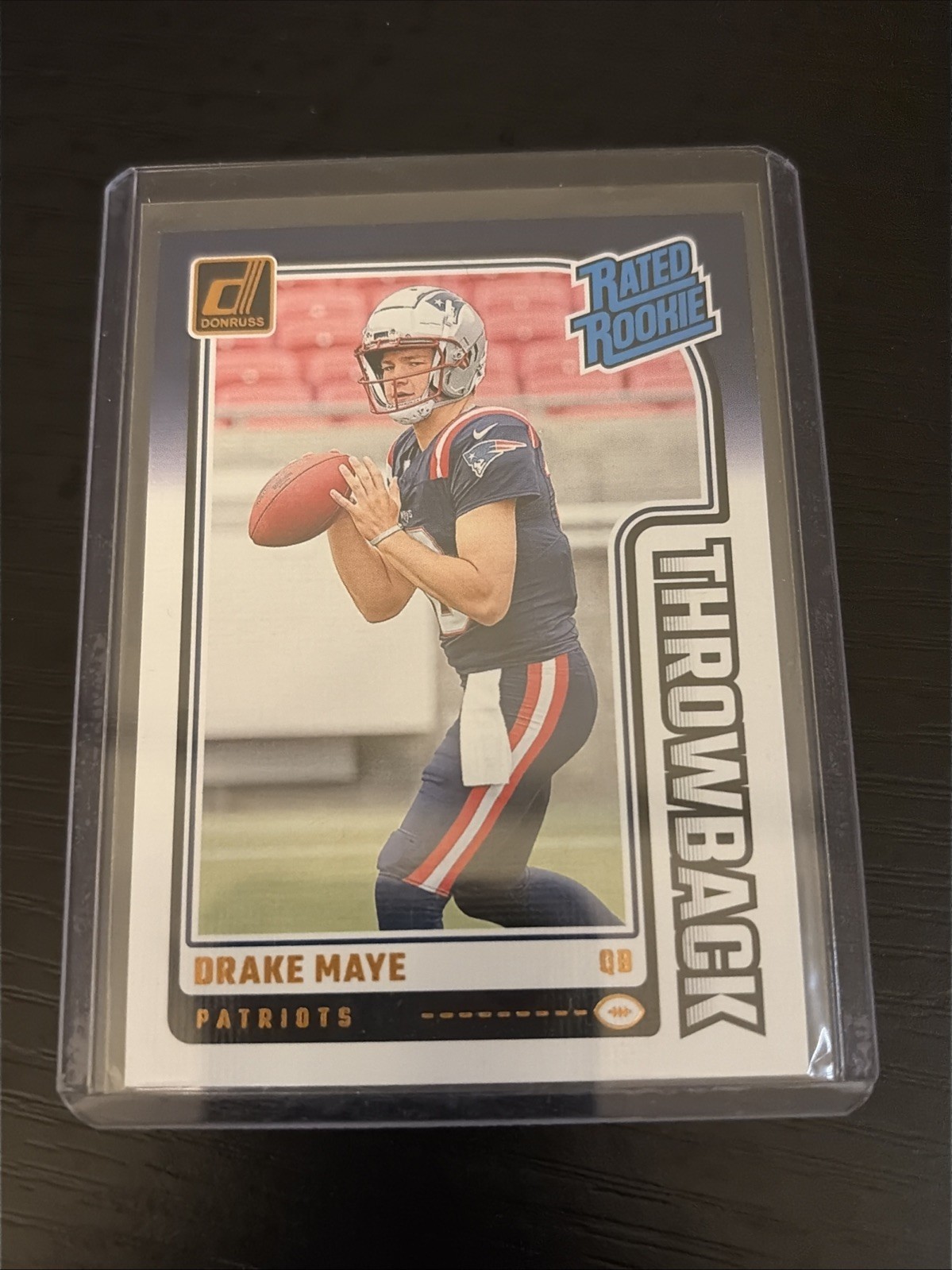 2024 Panini Donruss - Rated Rookie Throwback #49 Drake Maye (RC) NE Patriots Ins