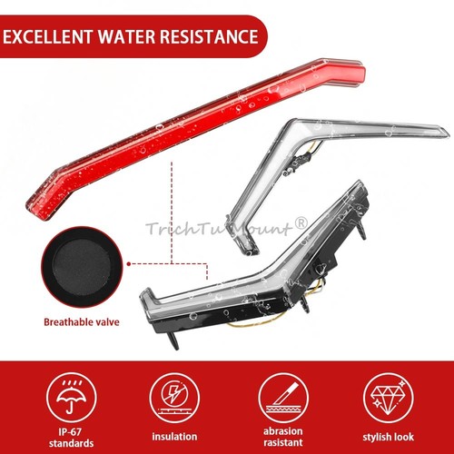 Front LED Kits Turn Signal Light Rear Center Taillight For 19-23 RZR XP 1000 USA - Picture 2 of 20