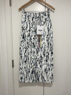 Brand New MSGM Denim Midi Skirt (Size IT38/Fit UK6-8) RRP£345