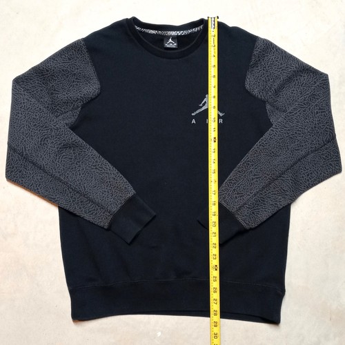 Felpa girocollo Air Jordan III 3 nero grigio cemento stampa elefante - Taglia XL - Foto 5 di 8