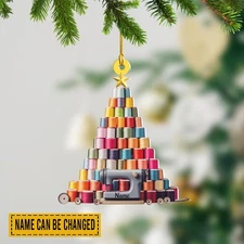 Personalized Sewing Machine Christmas Ornament Sewing Thread Ornament Gift Decor