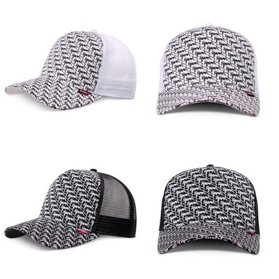 Djinns HFT Cap Allover Trucker Kappe black white Basecap Mesh Mütze Summer Logo