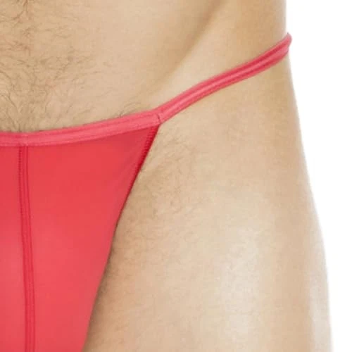 (TG. L) Hom Plume G-string, Tanga Uomo, Rosso (Red 4063), Large - NUOVO  - Immagine 4 di 4