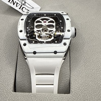 41 MM Invicta Men's Watch S1 Rally Black & Silver Skeleton Dial
