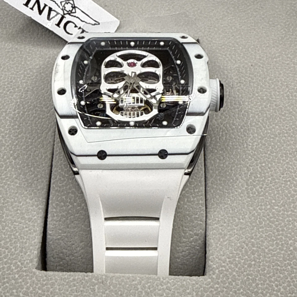 Reloj para hombre 41 mm Invicta S1 Rally negro y plateado esfera esqueleto automático 49026 Foto 3 de 4